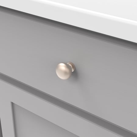 Heritage Designs Transitional Knob 114 Inch Diameter Satin Nickel Lustre Finish, 35PK V35P6091-SNL